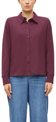 Image de s.Oliver : Chemisier en jersey extensible, taille 36, couleur bordeaux, référence 4919
