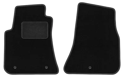 Image de Tapis de sol avant velours sur-mesure pour Dodge Challenger III (2008-, coupé) noir, jeu 2 pièces, fixations - STANDRAD