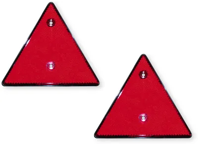 Produktbild von LAS 10210 Dreieck-Reflektor zum Schrauben, 2 Stück in schwarz/roten Reflektoren,