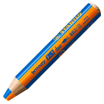 Obrázok produktu pre STABILO woody 3 in 1 duo, Modrá, Oranžová, 1 kusov