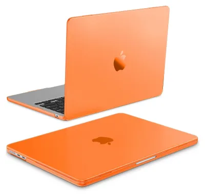 Produktbild von Fintie Hülle Kompatibel mit MacBook Air 13.6 Zoll M5 M4 M3 M2 A3449 A3240 A3113 A2681 (2026-2022), [100% Entspricht der Offiziellen Farbe] Premium Ultradünne Matte Hartschale Schutzhülle, Orange