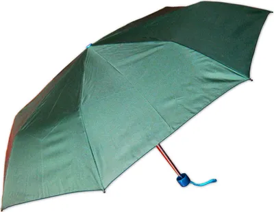 Produktbild von REGENSCHIRM Ø98cm manuell GRÜN Länge 24-57cm Taschenregenschirm Taschenschirm Schirm 3478
