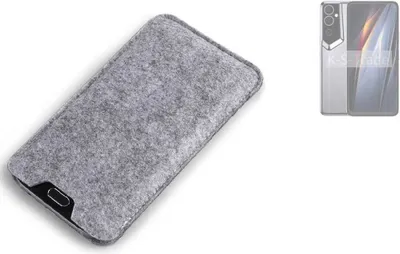 Produktbild von K-S-Trade Filz Handyhülle kompatibel mit Tecno Pova Neo 2 5G Schutzhülle Filztasche Filz Tasche Case Sleeve Handy Hülle Filzhülle grau