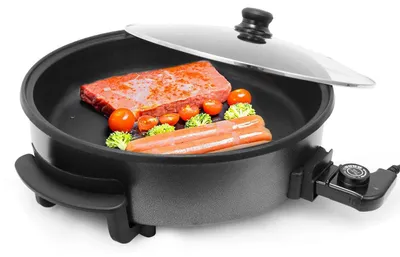 Image de Plaque électrique multifonction, idéale pour les pizzas et la cuisson, diamètre de 42 cm