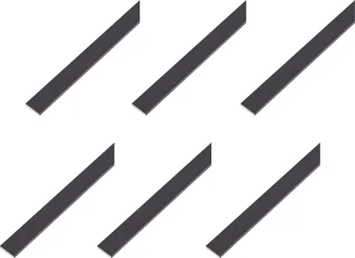 Zdjęcie produktu dla Alberts 6 x płaskownik, aluminium, anodowany na czarno, 15 x 2 mm, długość 2 m