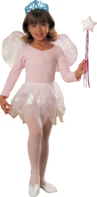 Immagine prodotto di Set di costumi da fata per bambini (gonna, ali, diadema e bacchetta magica) / Taglie: 104-128