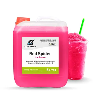 Produktbild von Slush-Sirup Eis Red Spider (Himbeere) | Konzentrat 5 L |  direkt vom Hersteller