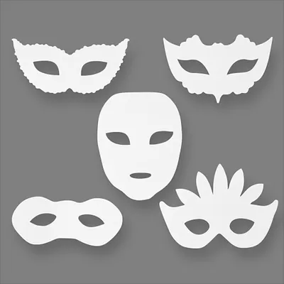 Produktbild von Karnevals Masken, H 8,5-19 cm, B 15-20,5 cm, 16Stck., 230 g