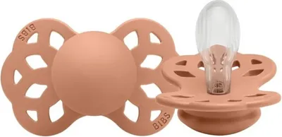 Immagine prodotto di Succhietto simmetrico in silicone INFINITY M PEACH 6m+, Bavaglini