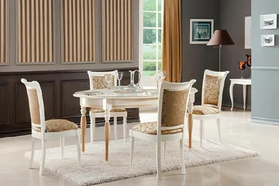 Produktbild von Esszimmer Stuhl Set Essgruppe Tisch Massiv Holz Echtholz 4 Stühle mit Tisch