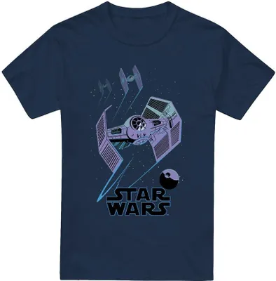 Immagine prodotto di Star Wars - Maglietta "Death Star Defenders" da uomo TV4270 (L) (blu navy)