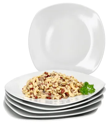 Immagine prodotto di set di 6 piatti da pranzo Lotta in porcellana bianca 6 persone piatto grande piatto da pranzo