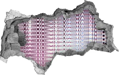 Produktbild von Selbstklebender Loch-3D-Aufkleber 95x73 cm Fractalgrafik