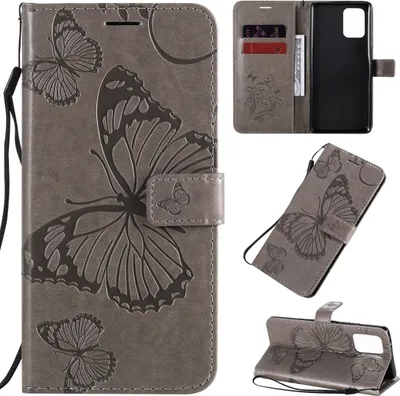 Produktbild von Mobigear Butterfly  Samsung Galaxy S10 Lite Hülle Klapphülle Geldbörse - Grau