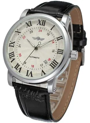 Immagine prodotto di Orologio da polso da uomo, automatico, con movimento meccanico e quadrante con numeri romani