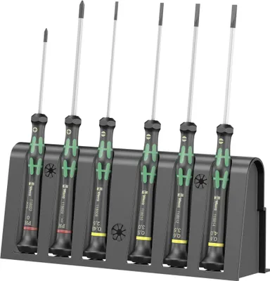 Image de Jeu de tournevis pour électronicien Wera 2035/6 B + Rack