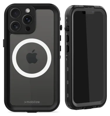 Produktbild von Mobilize Waterproof iPhone 15 Pro Max Wasserdicht MagSafe Hülle Hardcase Backcover - Schwarz
