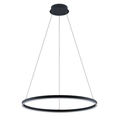 Produktbild von Arcchio LED-Hängeleuchte Albiona, schwarz, 1 Ring, Ø 80 cm