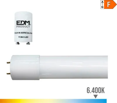 Image de Tube Led T8 9w Lumière Froide éclairage Led Puissant Et économe 6500k - Edm