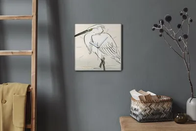 Produktbild von Coloray Hodiny Unikátní 30x30 cm  Tiché hodiny Pro obývací pokoj a kuchyň Nástěnné hodiny Plátno Bílé ručičky hodin - Zvířecí pták