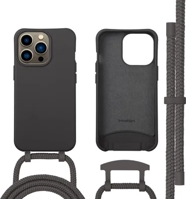 Zdjęcie produktu dla imoshion Kolorowa tylna obudowa z odpinanym paskiem z MagSafe do Apple iPhone 13 Pro – Black Coffee
