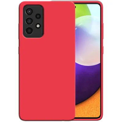 Immagine prodotto di Smartphonica Custodia in silicone per Samsung Galaxy A52/ A52 5G / A52s 5G con interno morbido - Rosso