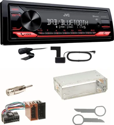 Produktbild von JVC KD-X272DBT Digitalradio Bluetooth FLAC Einbauset für Mercedes A C M Klasse