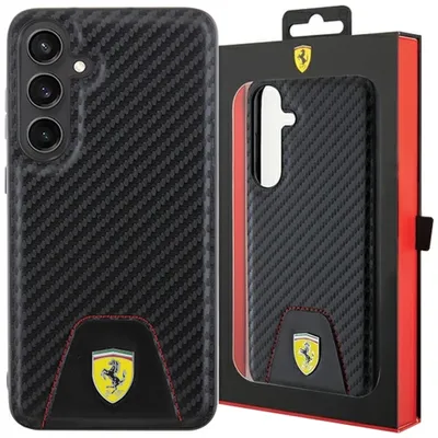 Produktbild von Ferrari FEHCS24SN3PUK S24 S921 schwarz hardcase Carbon Stitched Bottom Schutzhülle