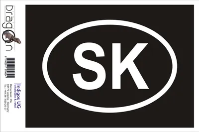 Produktbild von Aufkleber / Autoaufkleber - JDM / Die cut / Auto / OEM - Slowakei SK - 160x110mm gelb - Heckscheibe / Heckscheibenaufkleber