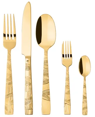 Immagine prodotto di Set di posate Jungle Sambonet, 30 pezzi, acciaio inossidabile/PVD oro 52767GN1