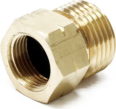 Produktbild von Wiltec Ersatzteil für Unkrautbrenner bis 2000° – Adapter Reduzierstück – Ersatz Verbinder für Gasschlauch mit 20 mm BSPP 1/2" AG links auf 16 mm BSPP 3/8" IG links