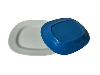 Produktbild von Servierplatte Melamin Servierplatte 31 x 25 x 3 cm Campinggeschirr Vivid Blue