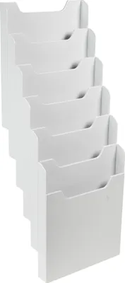 Produktbild von Exacompta Wandprospektständer vertikal 6 Fächer A4 Lichtgrau 63740D