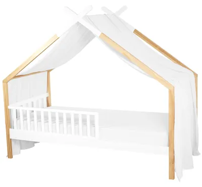 Image de Baldaquin pour lit de bébé en gaze de coton Jeann - 420 x 130 cm - Blanc | par SEVIRA KIDS
