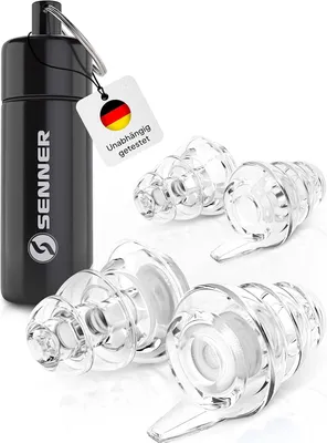 Produktbild von Senner MusicPro - Gehörschutz Ohrstöpsel Konzert, Festival, Musik & Party - Gehörschutz für Musiker, mit Schlüsselanhänger - Hi-Fi Gehörschutzstöpsel