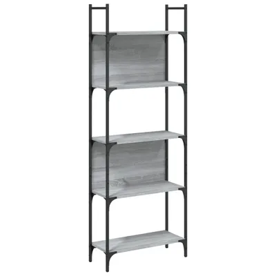 Obrázok produktu pre Regál na knihy 5 políc Grey Sonoma 60,5x24x166,5 cm Materiál na báze dreva