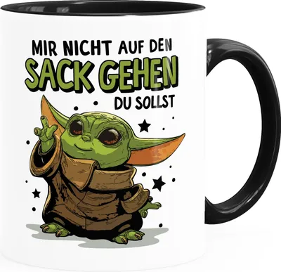 Produktbild von Kaffee-Tasse mit Spruch Mir nicht auf den Sack gehen du sollst Baby Bürotasse lustige Kaffeebecher MoonWorks®  weiß-innen-schwarz standard