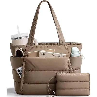Produktbild von Damen Laptoptasche 20L aus Nylon für 15,6 Zoll Laptop（Braun）