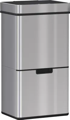 Produktbild von HOMCOM Mülleimer Abfalleimer mit Sensor 72 l Mülltrennsystem Edelstahl Silber
