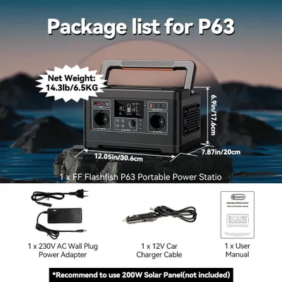Produktbild von Tragbare Powerstation - Solargenerator AC - Kapazität 520 Wh - Leistung 500 W - AC 230 V - EU-Stecker - Lithium-Ionen-Akku