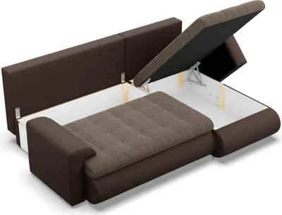 Produktbild von Rechts Ecksofa mit Schlaffunktion FORESTA, Sofa mit bettkasten 230x159cm, Braun