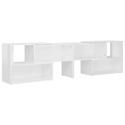 Obrázek produktu pro vidaXL TV skříňka vysoký lesk bílá 149x30x52 cm Dřevěný materiál