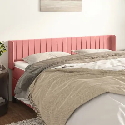 Produktbild von Möbel Kopfteil mit Ohren Rosa 203x16x78/88 cm Samt - Kopfteile 3119077