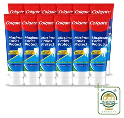 Produktbild von 12 x Colgate Caries Protection Tandpasta met Calcium 75ml - Vorratspackung - 12 Stücke