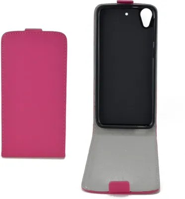 Produktbild von Flip Schutz Hülle für HTC Desire 626 Pink Kunstleder Slim Flex