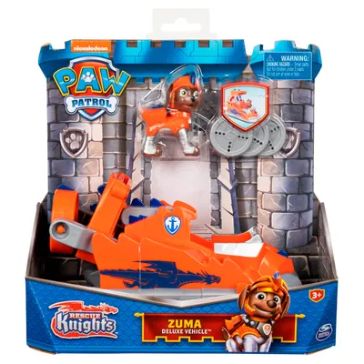 Produktbild von PAW Patrol , Rescue Knights Basis Fahrzeug Spielzeugauto von Zuma mit Welpenfigur, Spielzeug geeignet für Kinder ab 3 Jahren, Boot, 3 Jahr(e), Mehrfarbig
