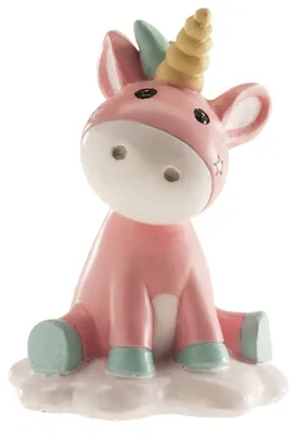 Produktbild von Dekora Tortenfigur Einhorn - Taufdeko für Tauftorte 10