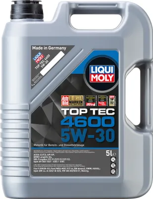 Produktbild von Liqui Moly Top Tec 4600 5W 30 Modernes Premium Leichtlaufmotoröl 5L
