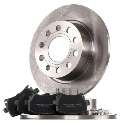 Produktbild von RIDEX Bremsenset Hinten Bremsscheiben Beläge Satz für VW GOLF VI (5K1) 253mm