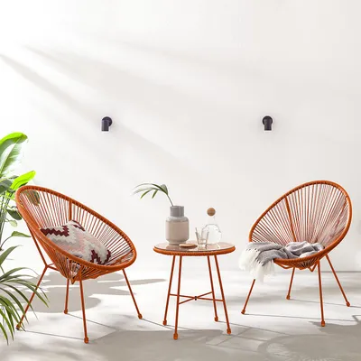 Produktbild von home24 Sitzgruppe - 3-teilig - Stahl / Polyrattan